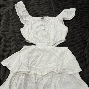 gap white cutout dress